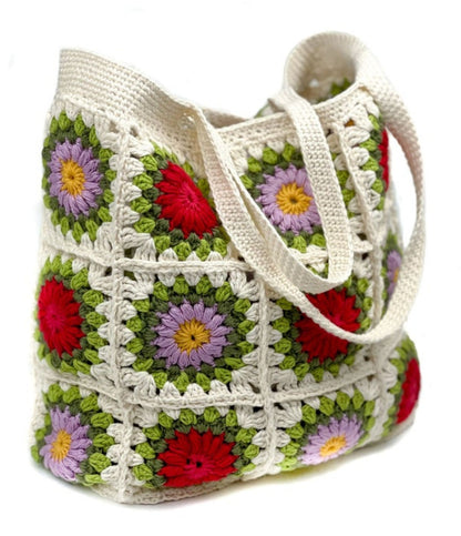 Granny Square pattern, Granny Square tote bag tutorial