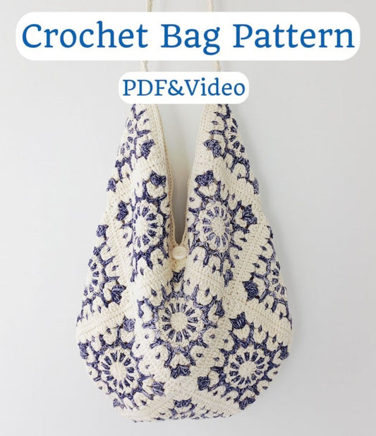 Crochet Bag Project, Crochet Purse Pattern with Photo & Video Tutorial, DIY Crochet Bag