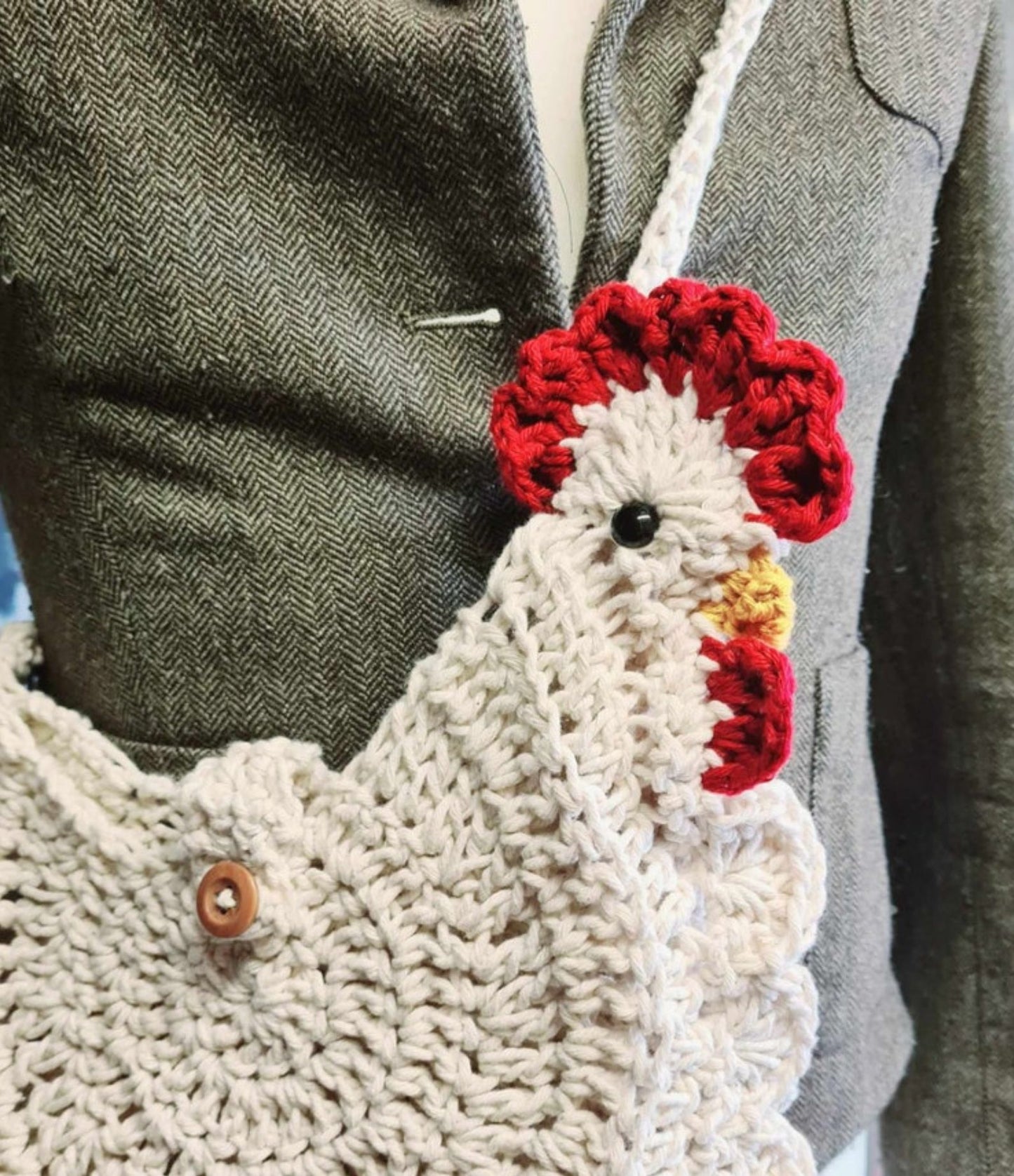 crochet chicken bag pattern only U.S terms