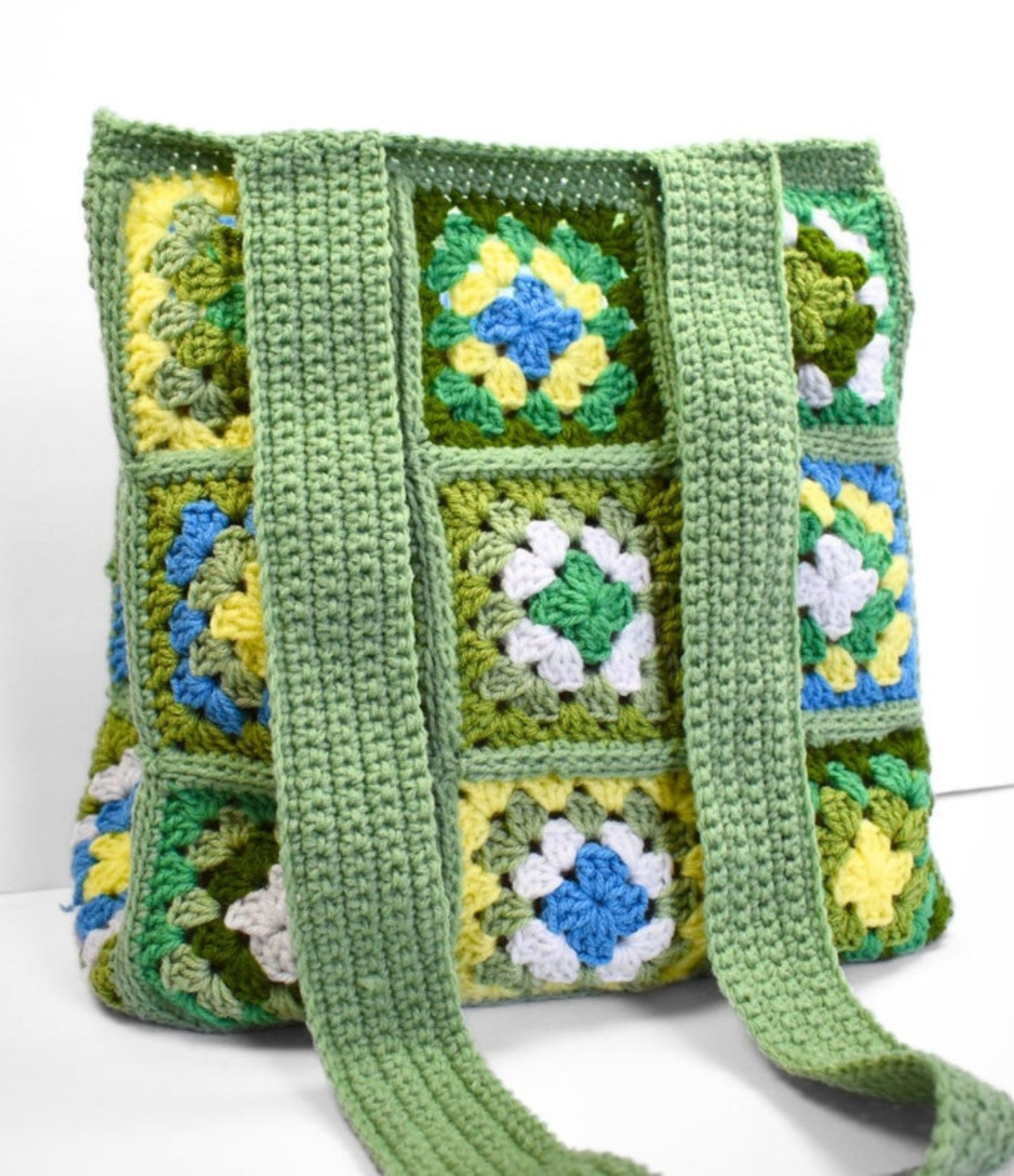 Granny Square Tote Crochet Bag Pattern, PDF