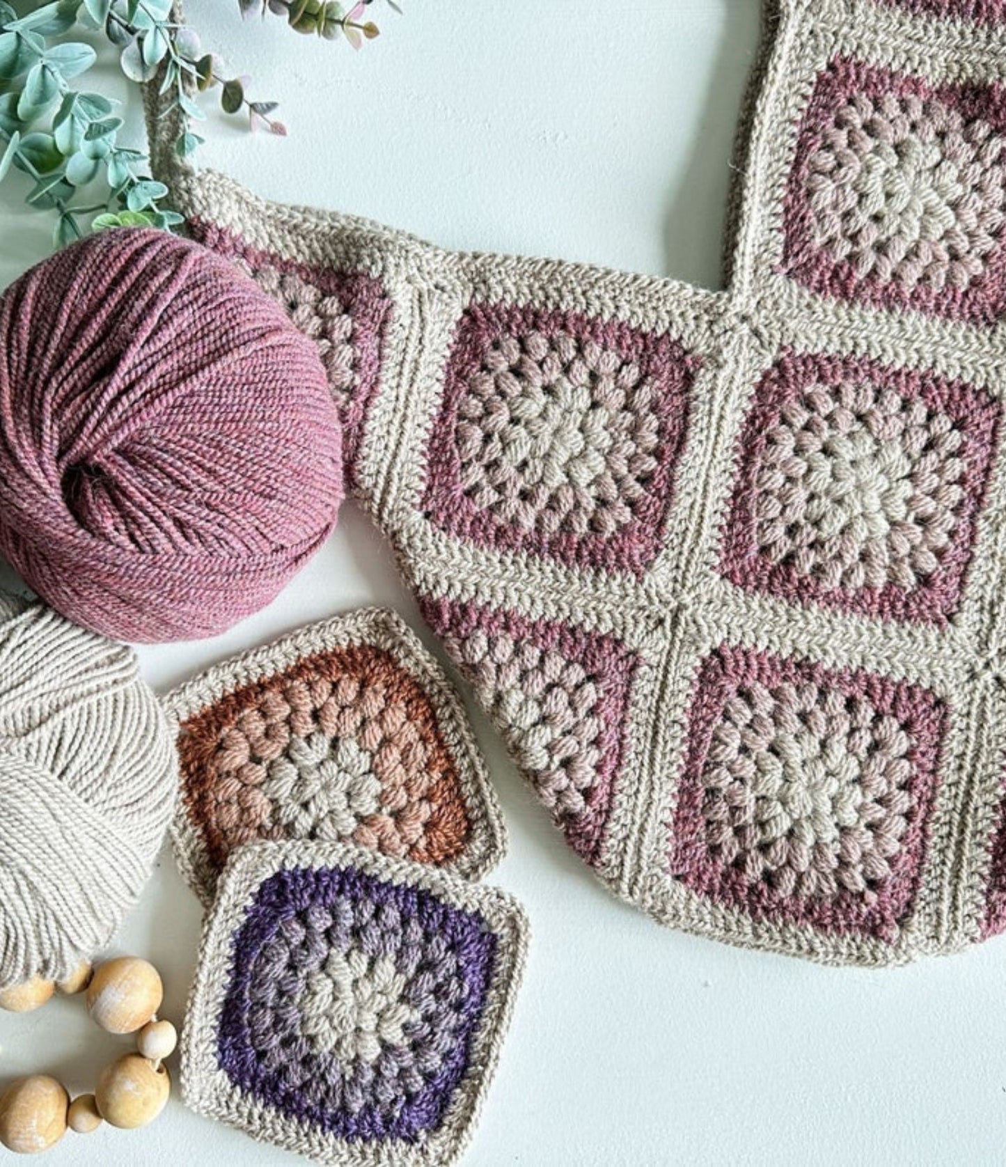 CROCHET PATTERN & VIDEO / River Stone Granny Bag