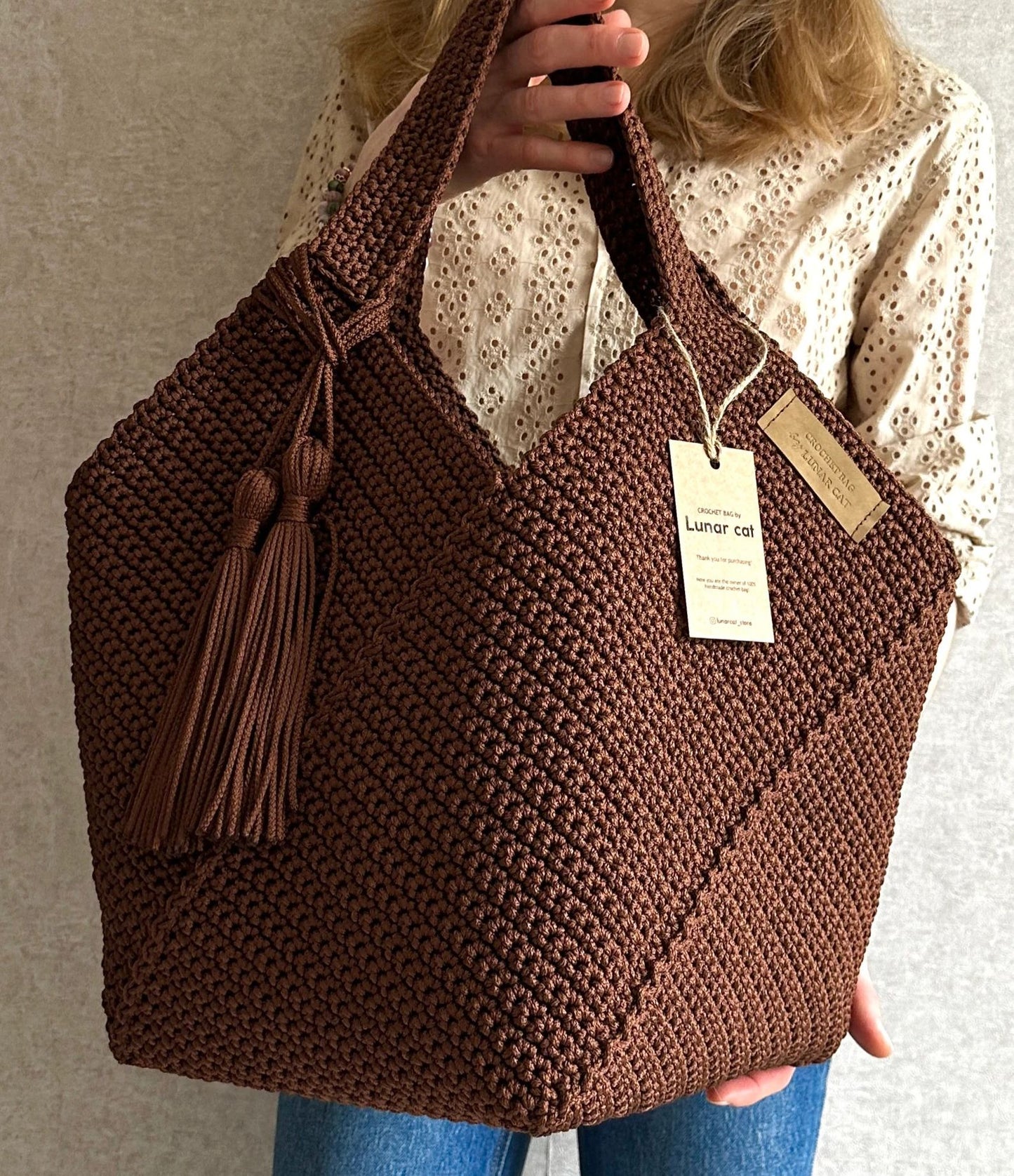 Tote Bag Crochet Pattern PDF Aesthetic Bag