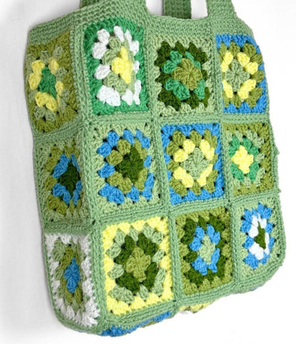 Granny Square Tote Crochet Bag Pattern, PDF