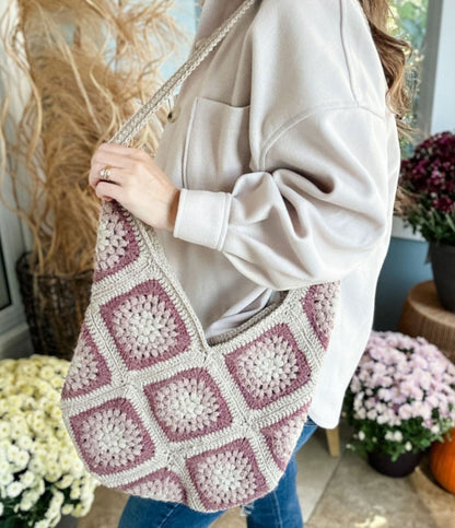 CROCHET PATTERN & VIDEO / River Stone Granny Bag