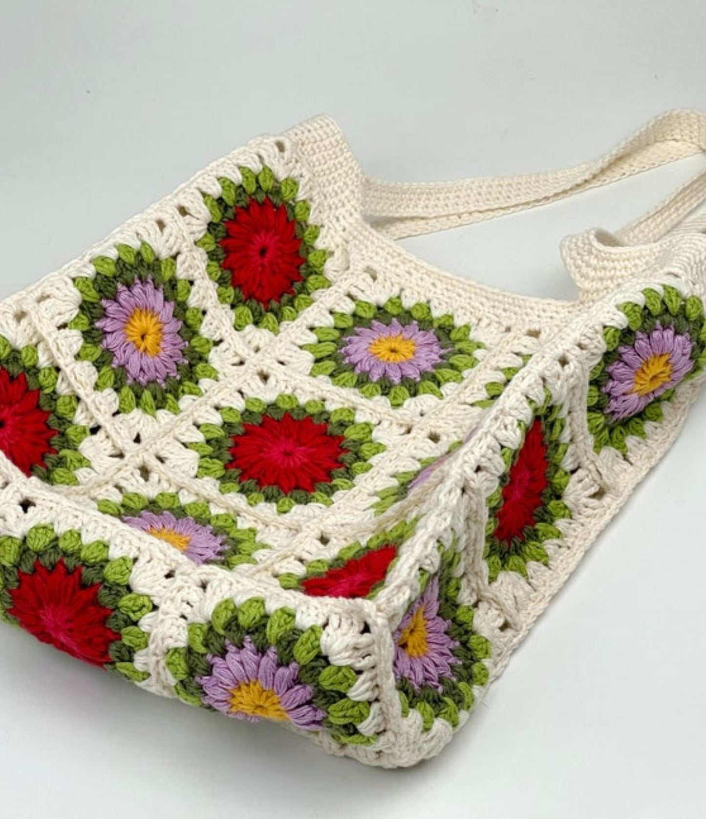 Granny Square pattern, Granny Square tote bag tutorial