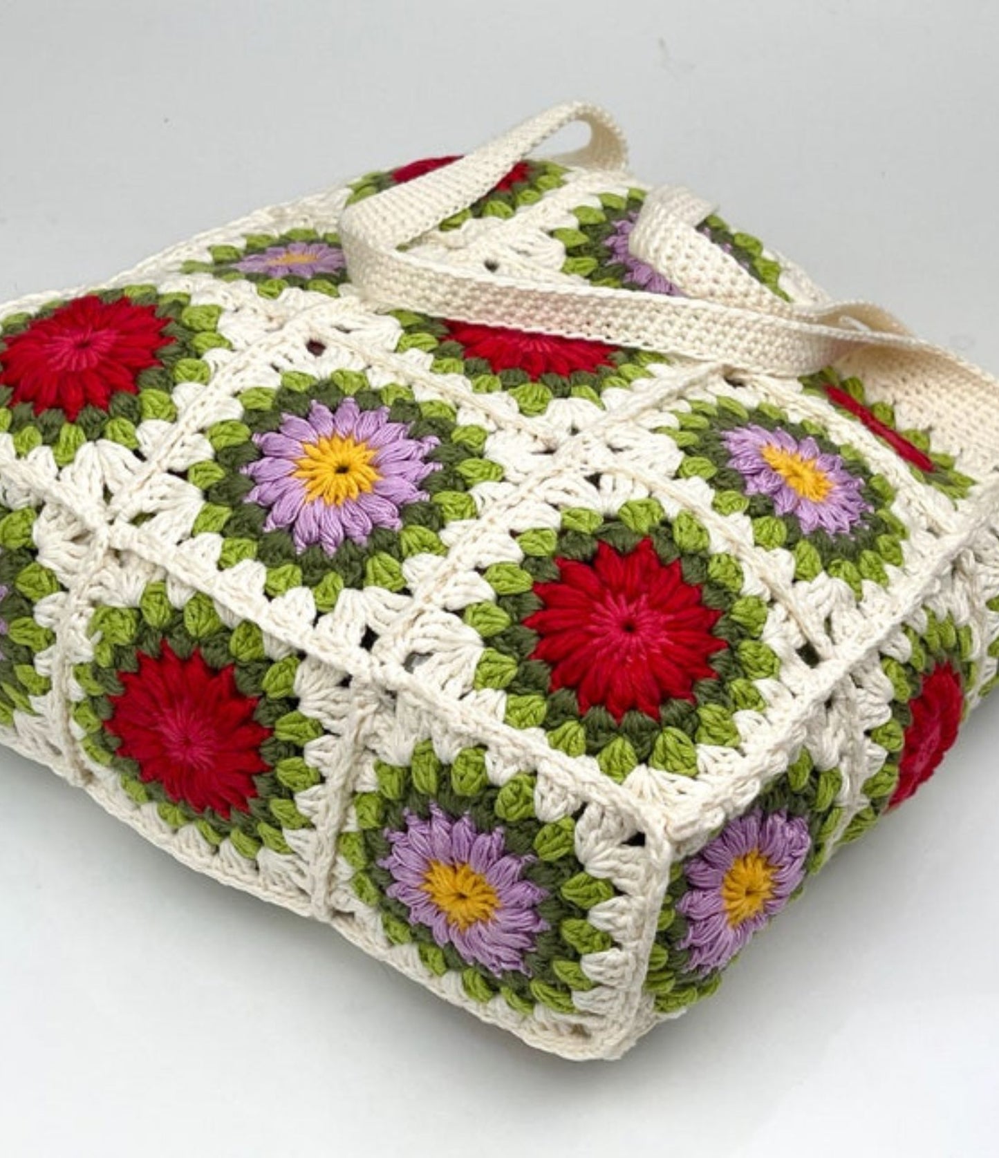 Granny Square pattern, Granny Square tote bag tutorial