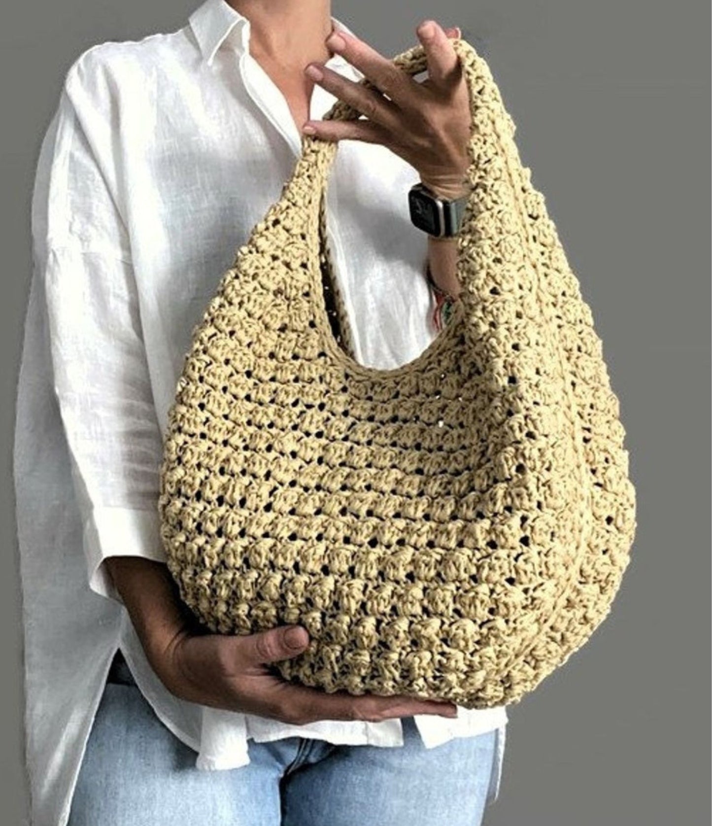 Crochet Pattern- shopping bag summer PDF Download