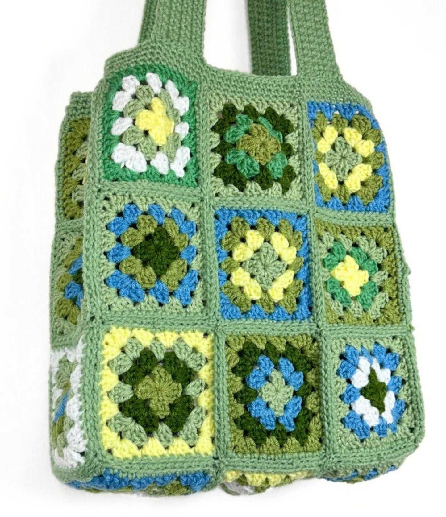 Granny Square Tote Crochet Bag Pattern, PDF