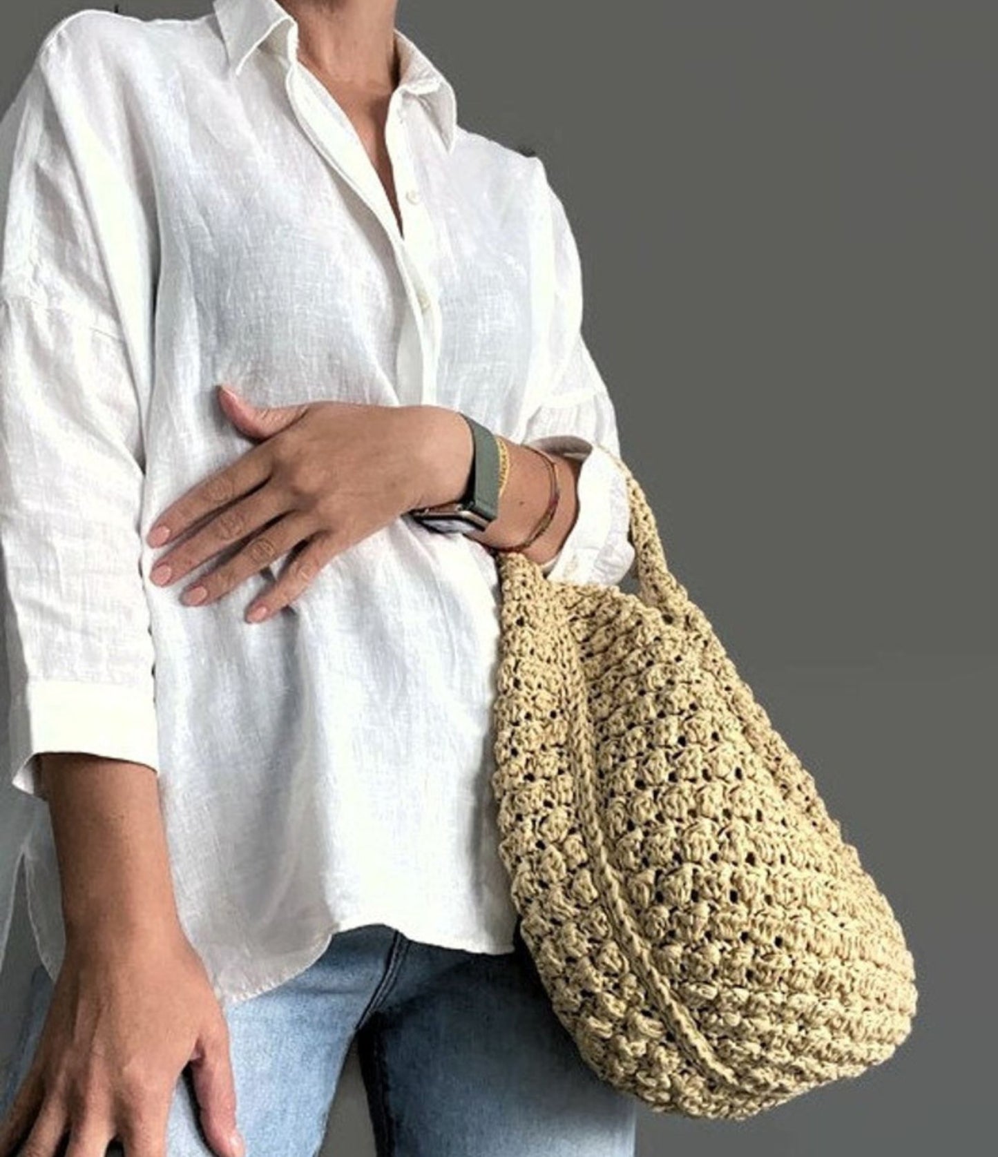 Crochet Pattern- shopping bag summer PDF Download